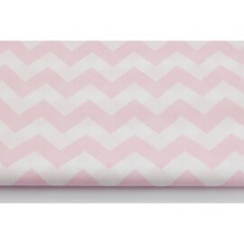 Baumwollstoff "Zig Zag chevron rosa/weiss"