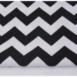 Baumwollstoff "Zig Zag chevron schwarz/weiss"