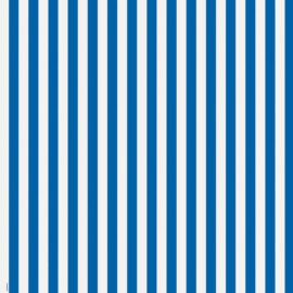 Baumwollstoff "Streifen", blau/weiß