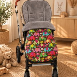 Fußsack für "Joie " , Elefanten braun/grau