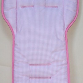 Sitzauflage für "Emmaljunga" ,Vichy-Karo rosa