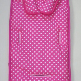 Sitzauflage mit passenden Gurtpolstern  für "Mountain", Sterne pink