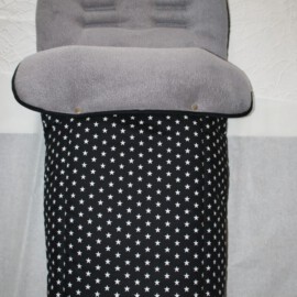Fußsack für "Quinny ", Sterne schwarz