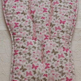 Sitzauflage für "Bugaboo ", Schmetterlinge, rosa/taupe