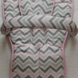 Set für  "Bugaboo " , Zig Zag rosa/grau