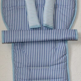 Set für "Emmaljunga" ,Straifen  blau/dunkelblau