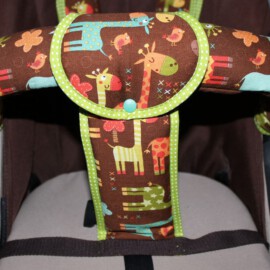Schrittgurt für Kiwa , Giraffe braun