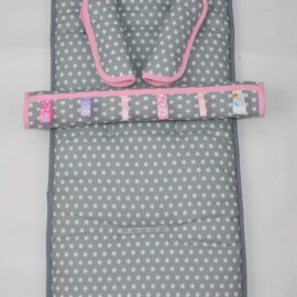 Set für "Britax " , Sterne grau/pink