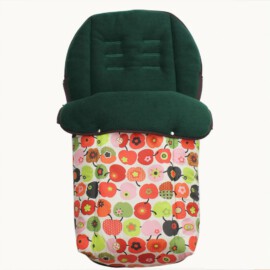 Fußsack für "Joie " ,Retro-Apfel, rot/grün