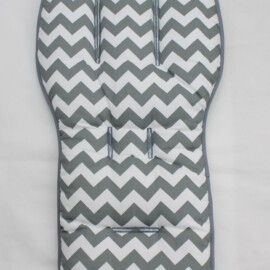 Sitzauflage für "Uppababy", Zig-Zag / Wolken grau