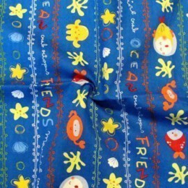 Baumwollstoff  Sea Life , blau