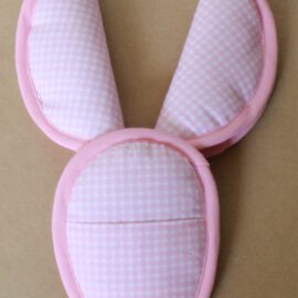 Gurtpolster & Schnallenpolster für Babyschalen,"Vichy-Karo rosa"