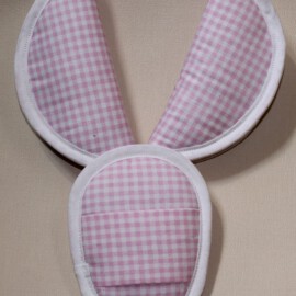 Gurtpolster & Schnallenpolster für Babyschalen"Vichy-Karo rosa/weiß"