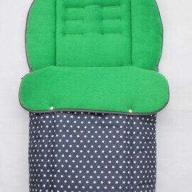 Fußsack für "Joie  " Sterne dunkelgrau/grün