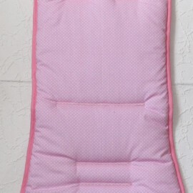 Sitzauflage für "Baby Jogger " ,Baumwollstoff rosa mit Punkten