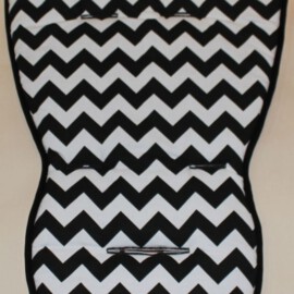 Sitzauflage für "Quinny " , ZigZag schwarz/weiss