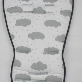 Sitzauflage für  "Quinny " ,  Wolken in grau/weiss