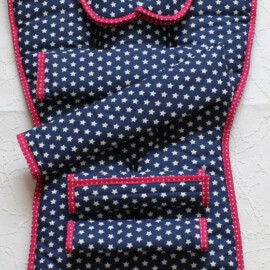 Set für "Bugaboo " , dunkelblau mit weißen Sternen