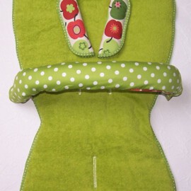 Set für "Bugaboo " , Äpfel rot ,grün ,rosa / Tupfen grün