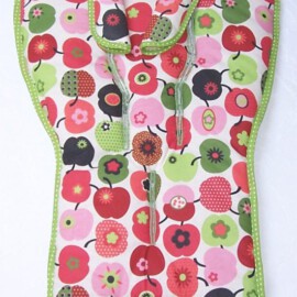 Set für  "Bugaboo " , Äpfel rot ,grün ,rosa / Frottee grün