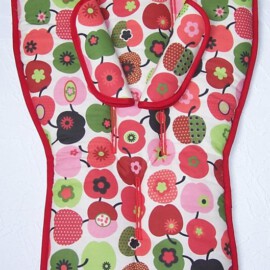 Sitzauflage für  "Bugaboo ", Äpfel rot/grün