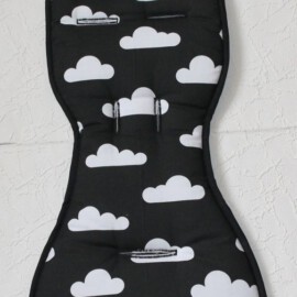 Set  für den  "Babyzen YoYo", Wolken schwarz