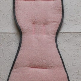 Sitzauflage für den "Babyzen YoYo", aus Frottee rosa/grau