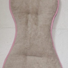 Sitzauflage für  "Babyzen YoYo", aus Frottee hellgrau/rosa