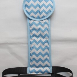 Schrittgurt für Kiwa ,  Zig-Zag blau/weiß
