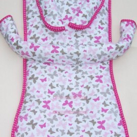 Set für  "TFK" , Schmetterlinge rosa,pink,grau