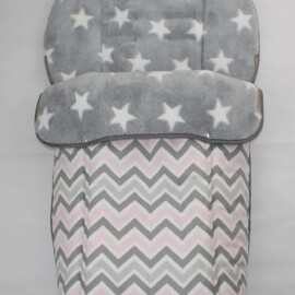 Fußsack für "Baby Jogger " , ZigZag grau/rosa