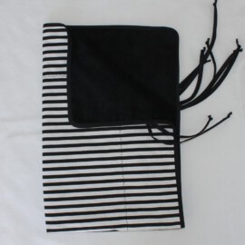 Babydecke  für  Kinderwagen, Streifen schwarz/weiss