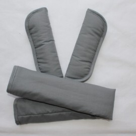 Bügelbezug mit passenden Gurtpolstern , Wasserdichter Stoff (softshell ) uni grau