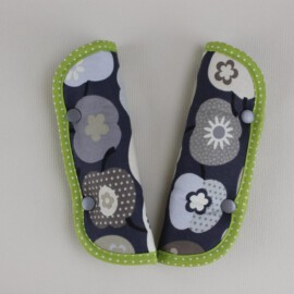 Gurtpolster für Kinderwagen  ,Äpfel grau