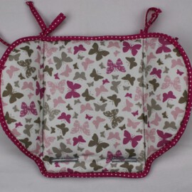 Kissen für Kiwa , Schmetterlinge, pink/lila/grau