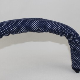 Bügelbezug für Ihren Buggy , Baumwollstoff  Tüpfchen blau/weiß