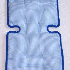 Sitzauflage für "Maclaren " , Baumwollstoff “ Vichykaro“, blau