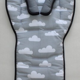 Set für "Emmaljunga" ,Wolke  auf grau /Fleece in grau mit Sternen