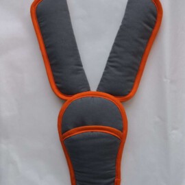 Gurtpolster und Schnallenpolster für Buggy , grau / orange