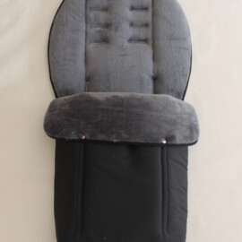 Fußsack für "Joie" , wasserdichter Stoff grau/schwarz (Copy)