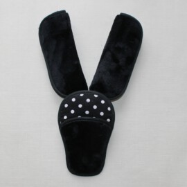 Gurtpolster und Schnallenpolster für Buggy , schwarz aus Fleece