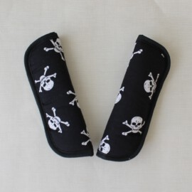 Gurtpolster für Kinderwagen , Totenkopf