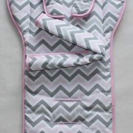 Set für "Emmaljunga" , ZigZag grau,rosa