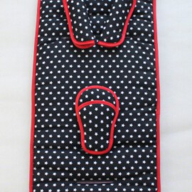 Set für  "Hartan  " / " Teutonia " ,schwarzer Stoff mit Sternen
