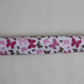 Bügelbezug für Ihren Buggy , “Schmetterlinge, rosa/taupe “