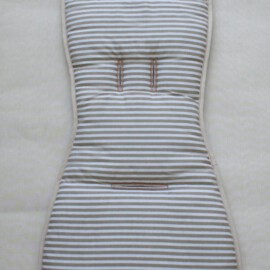 Sitzauflage für den "Babyzen YoYo", Streifen beige/weiss