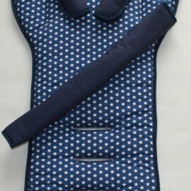 Set für "Emmaljunga" ,blauer Stoff mit Sternen