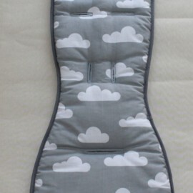 Sitzauflage für  "Babyzen YoYo", Wolken auf grau