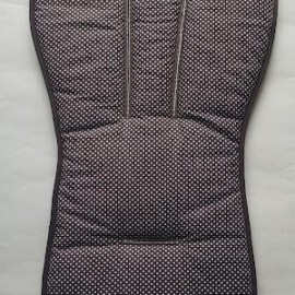 Sitzauflage für den  "Cybex Priam" ,Tüpfchen braun/weiss, 2 mm Ø