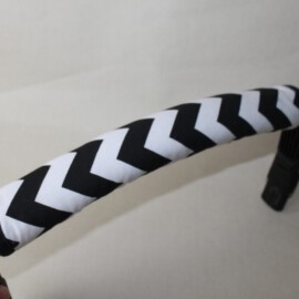 Bügelbezug für Ihren Buggy , zigzag schwarz/weiß